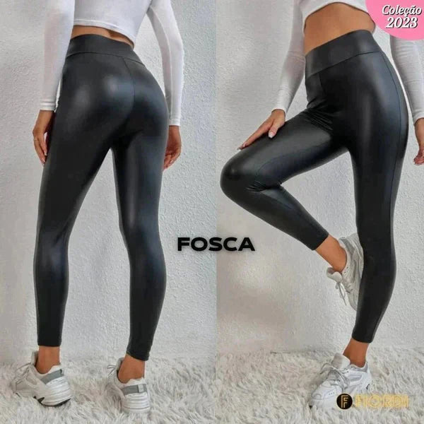 Calça Feminina de Couro Aveludada - [COMPRE 1 LEVE 2]