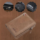 Carteira Masculina de Couro Vertical com Zíper