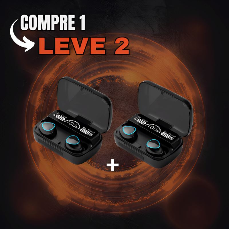 Fone Bluetooth AlfaPods Pro - COMPRE 1 LEVE 2 fone de ouvido Alvestore 2 unidades - Preto 