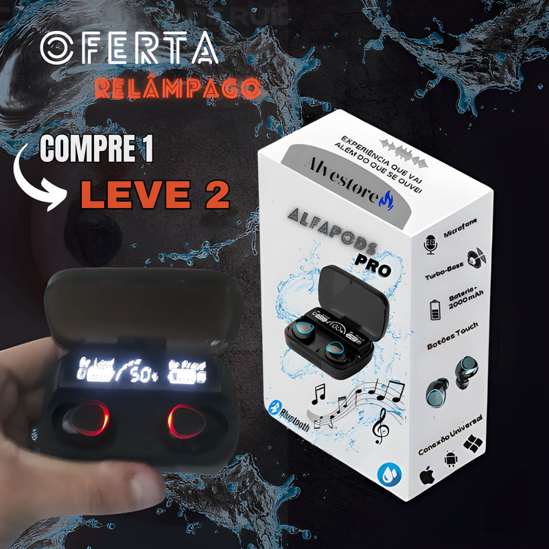 Fone Bluetooth AlfaPods Pro - COMPRE 1 LEVE 2 fone de ouvido Alvestore 