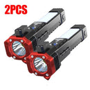 Lanterna Tática Multifuncional 4 em 1 - Ultra Potente - COMPRE 1 LEVE 2 lanterna Alvestore 2 unidades - Vermelho 