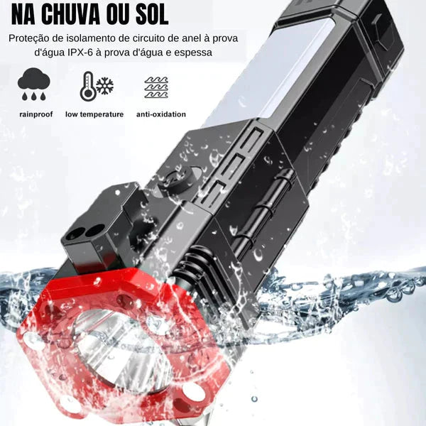 Lanterna Tática Multifuncional 4 em 1 - Ultra Potente - COMPRE 1 LEVE 2 lanterna Alvestore 