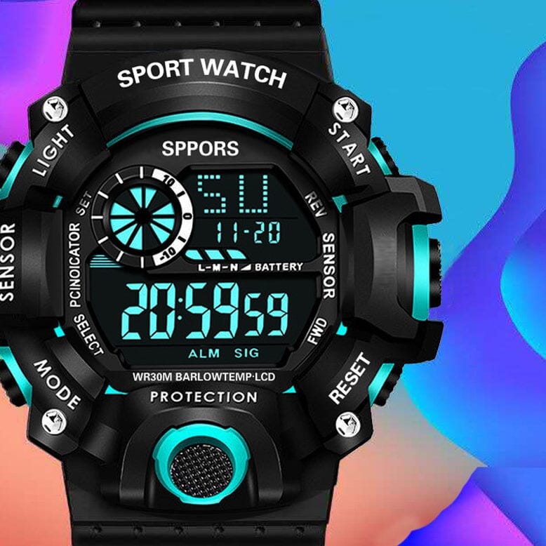 Relógio Tático Multifuncional - Á Prova d'água relogio Alvestore Preto 1 